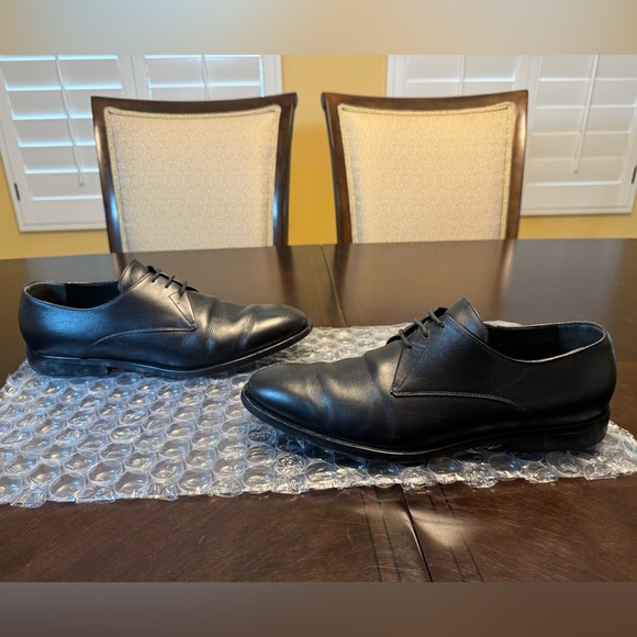 Authentic Balenciaga Black Leather Lace Up Dress Shoes Size 45 / US 12 - Picture 10 of 16